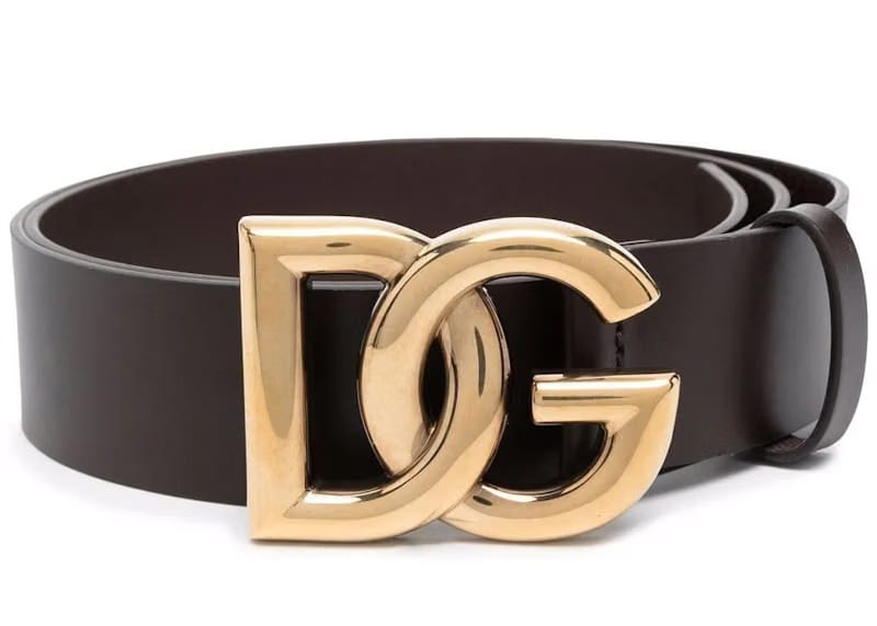 Dolce & Gabbana DG Logo Belt Brown