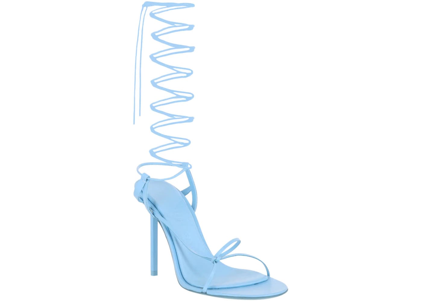Ferragamo Azha X5 Wrap Tie Heels Blue (Women's)