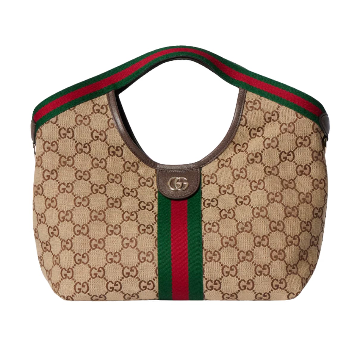 Gucci Giglio small tote bag beige and brown GG canvas