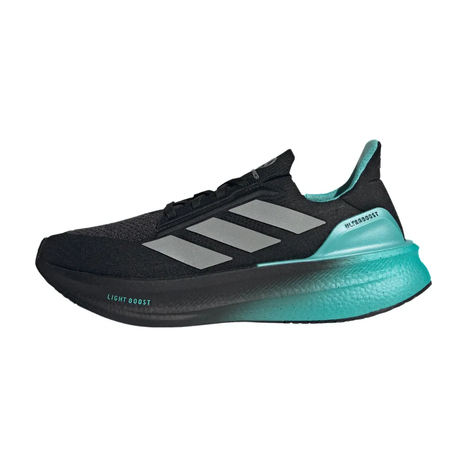 adidas ULTRABOOST 5 MERCEDES AMG Core Black Silver Metallic Semi Mint Rush