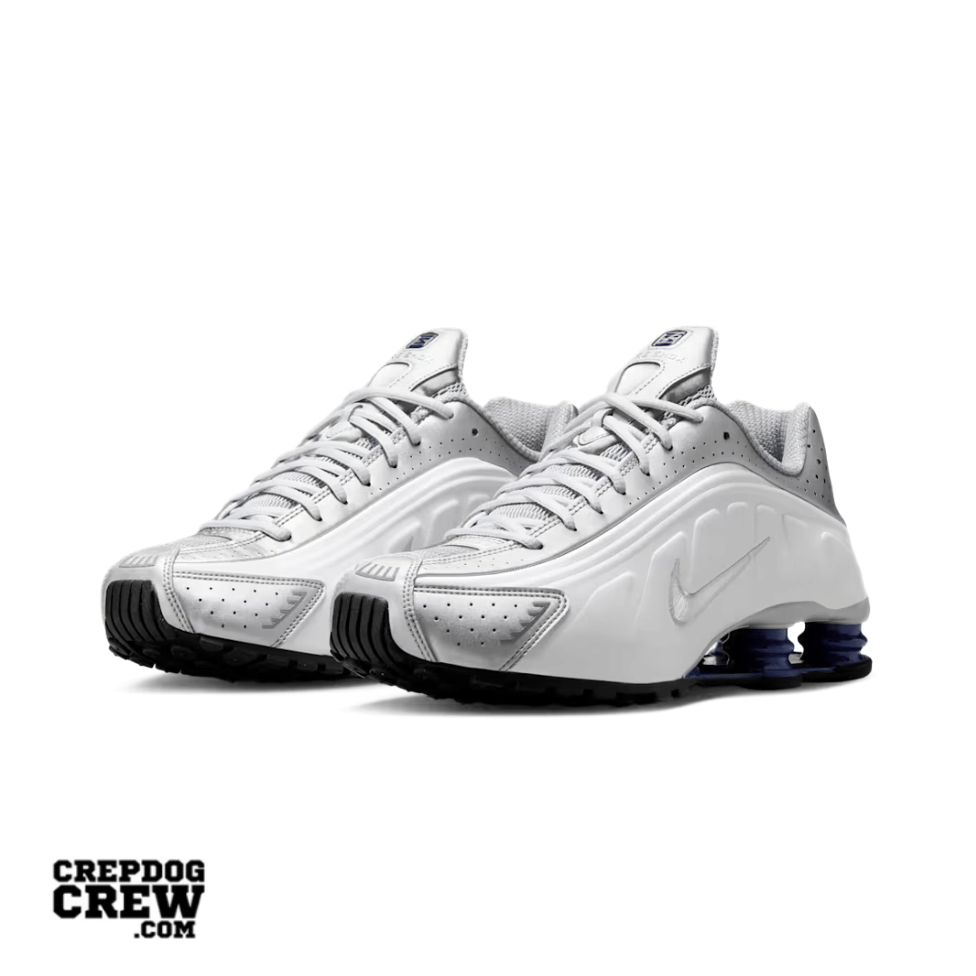Nike Shox R4 Metallic Silver Deep Royal Blue