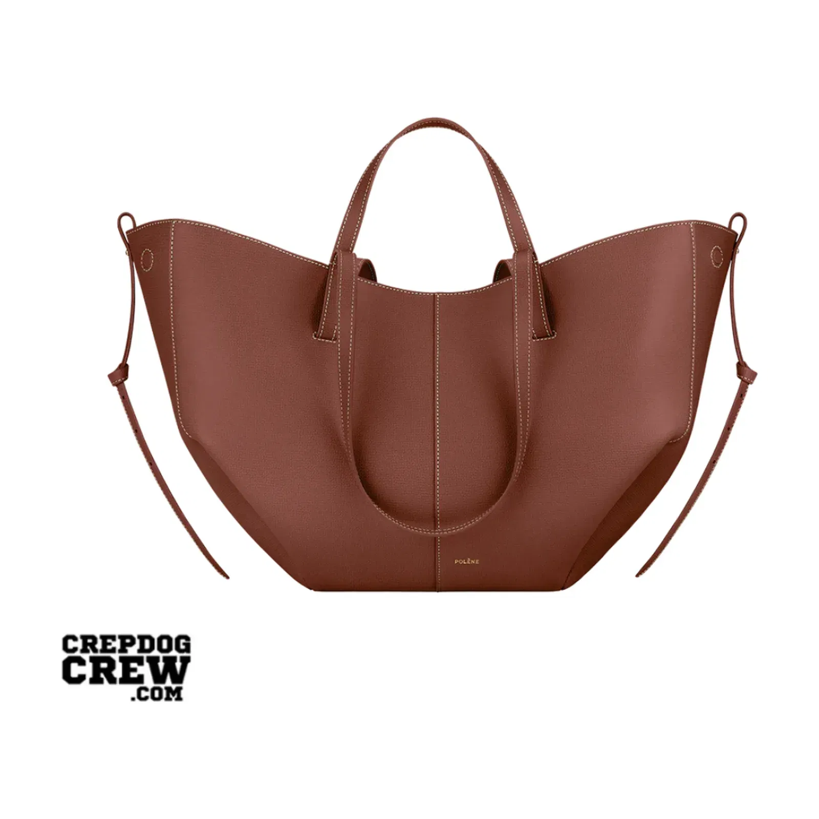 polene Cyme Edition Textured Cognac