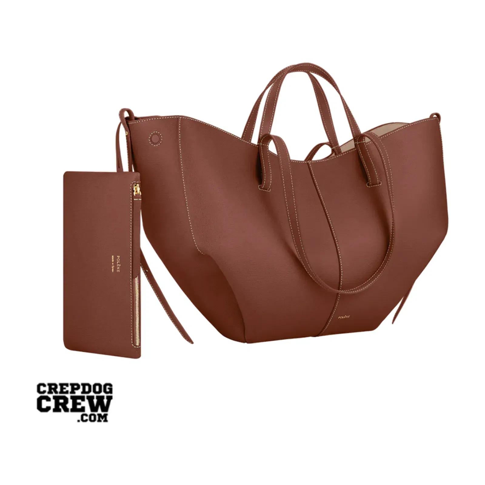 polene Cyme Edition Textured Cognac