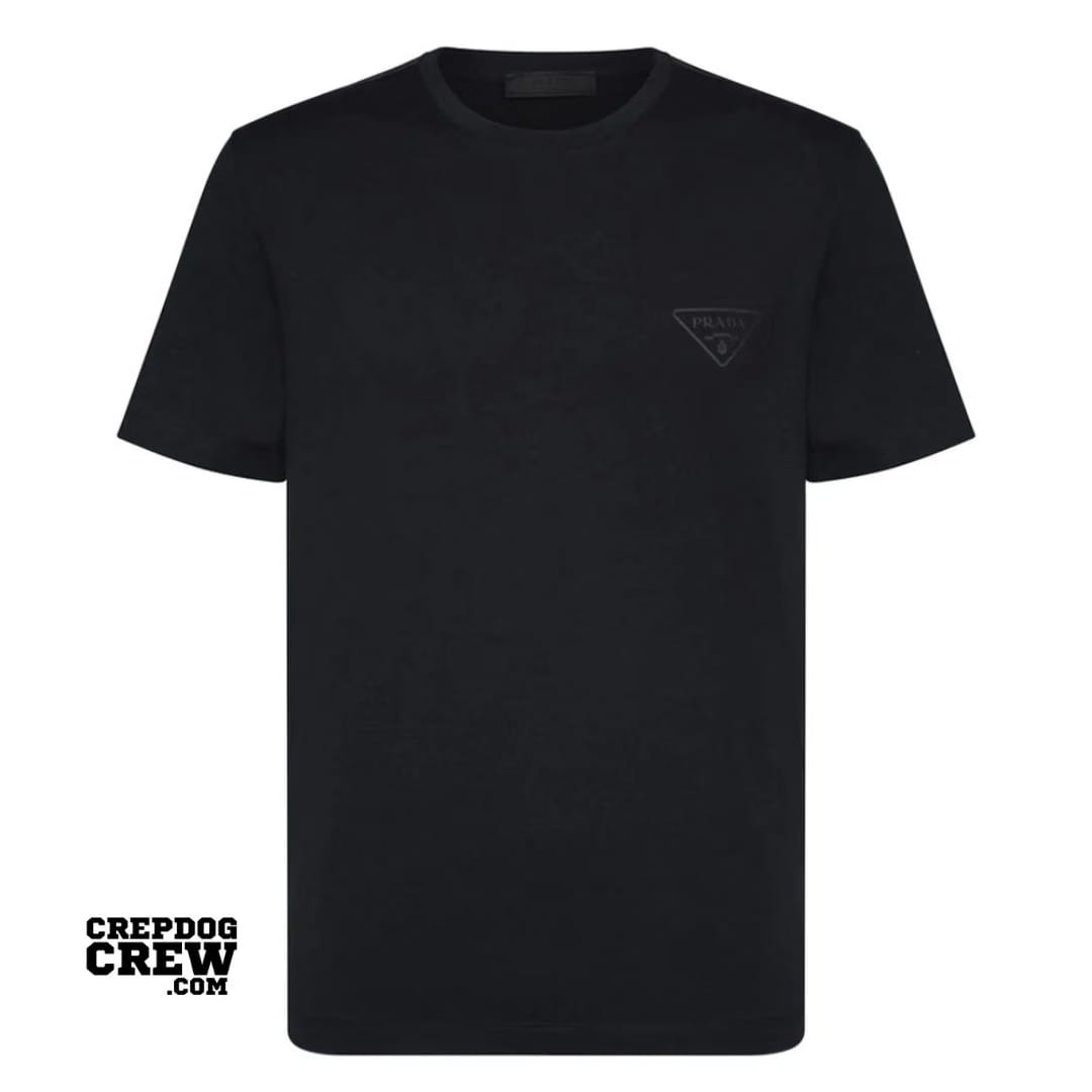 PRADA GIROCOLLO MC T-Shirt BLACK