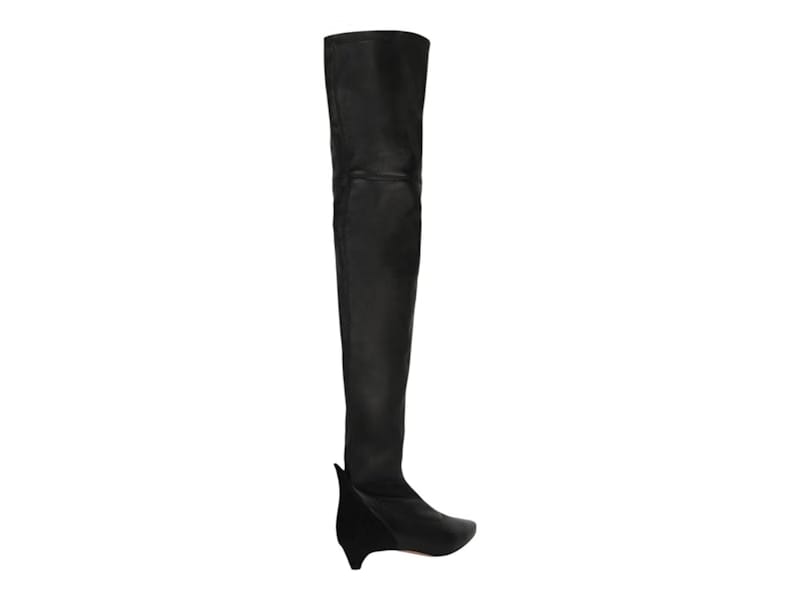 Givenchy Over-The-Knee Kitten Heel Boots Black (Women's)