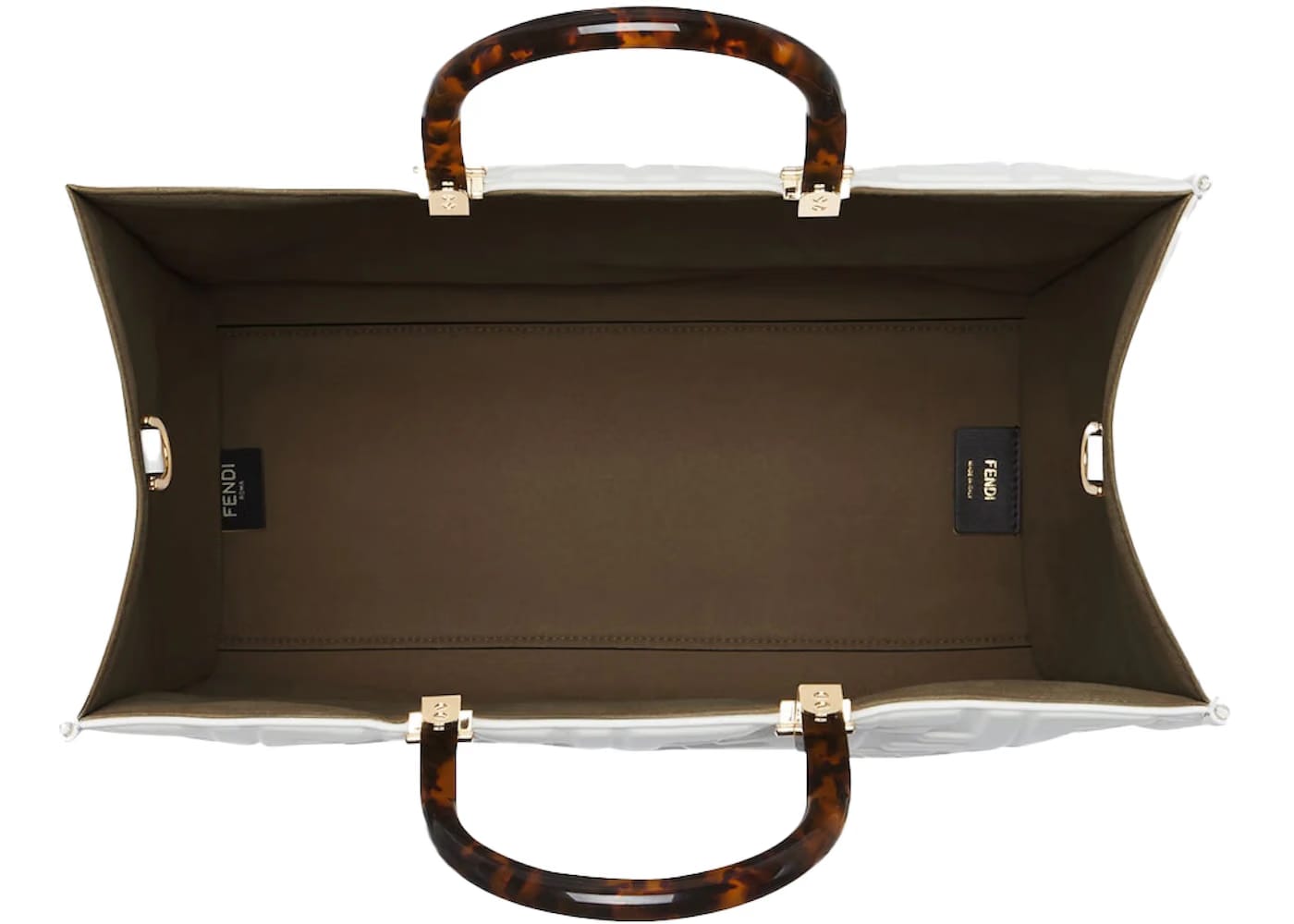 Fendi by Marc Jacobs Fendi Sunshine Medium White Leather Shopper