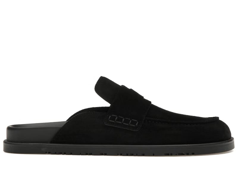 Hermes Go Mule Noir Suede Calkfskin (Men's)