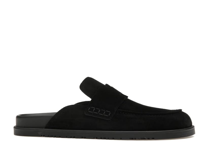 Hermes Go Mule Noir Suede Calkfskin (Men's)