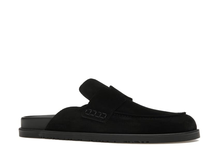 Hermes Go Mule Noir Suede Calkfskin (Men's)