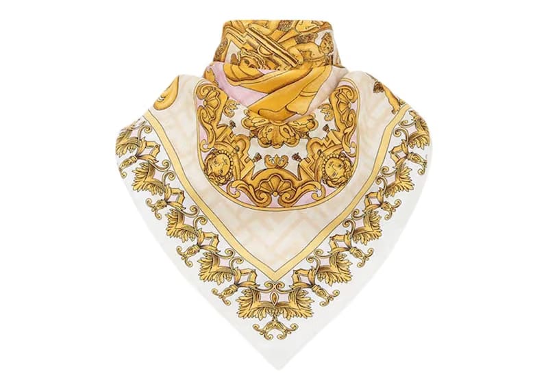 Fendi Fendace Silk Foulard White/Multicolor
