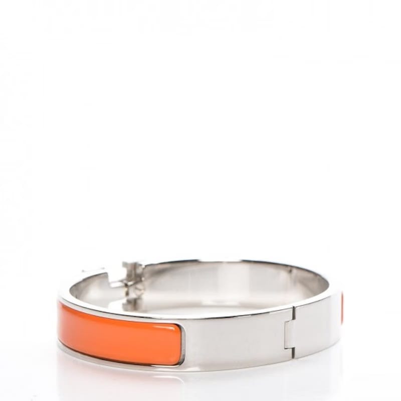 Hermes Bracelet Narrow Clic Clac H Enamel GM Orange