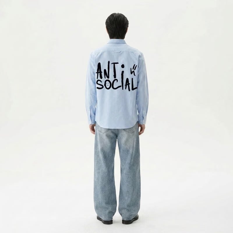 Antisocial Be Autyst Ice Blue Shirt
