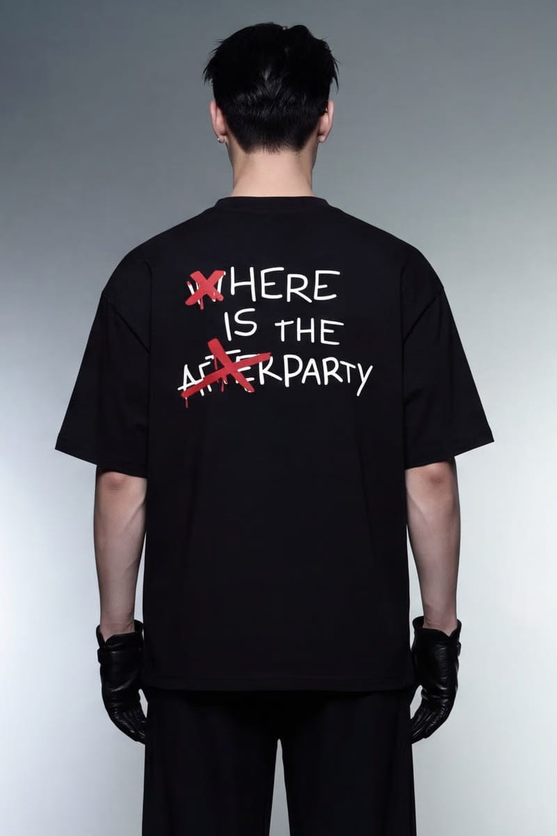 Forfksake Afterparty Scenes T-Shirt Black