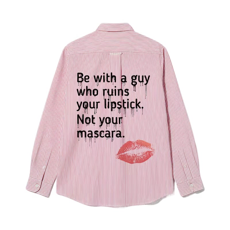Lipstick Be Autyst Pink Stripe Shirt