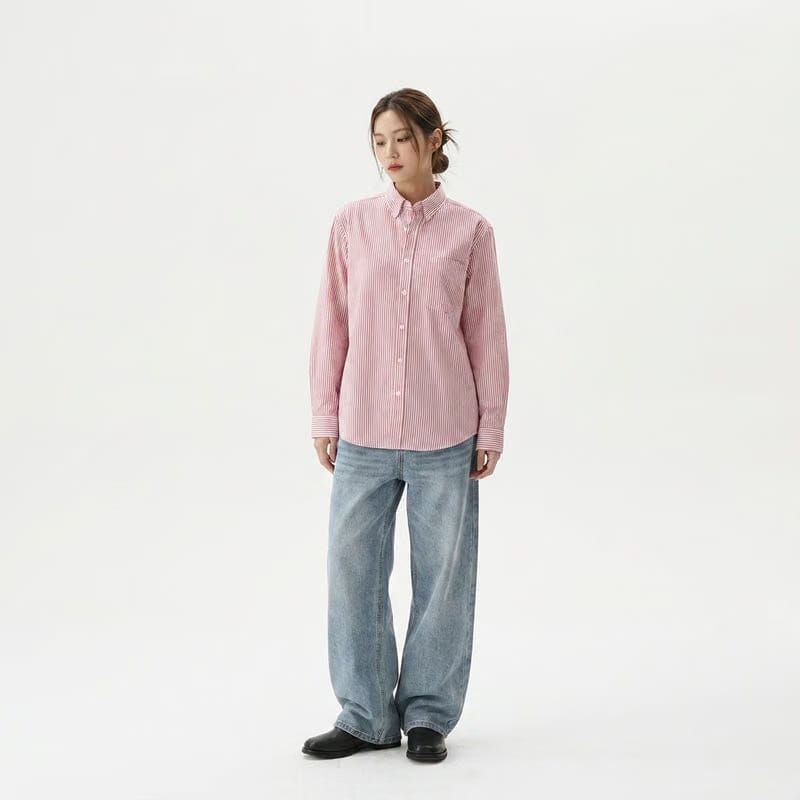 Lipstick Be Autyst Pink Stripe Shirt