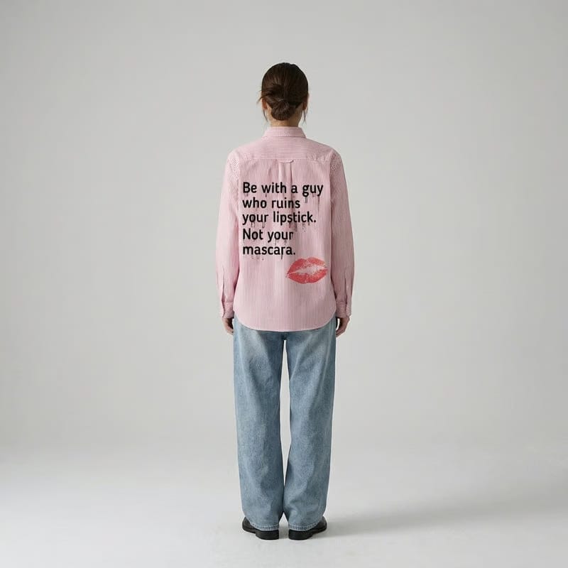 Lipstick Be Autyst Pink Stripe Shirt