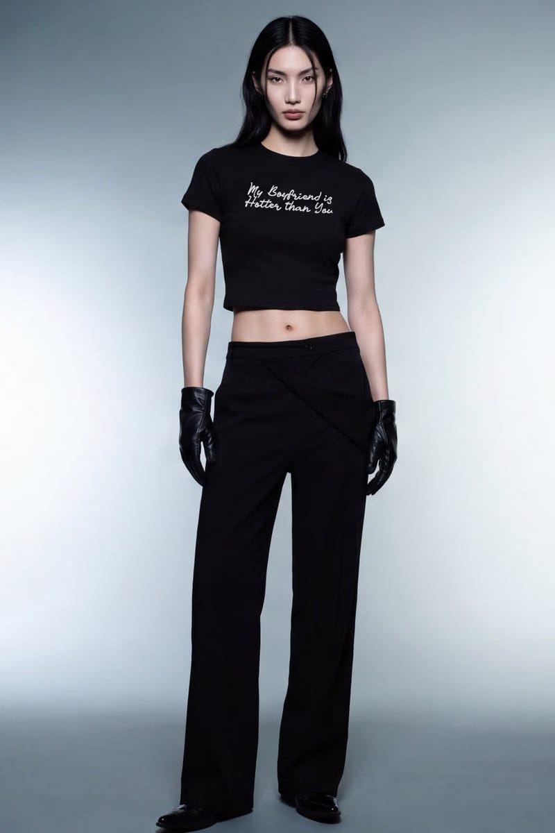 Forfksake Hotter Boyfriend Baby Tee Black