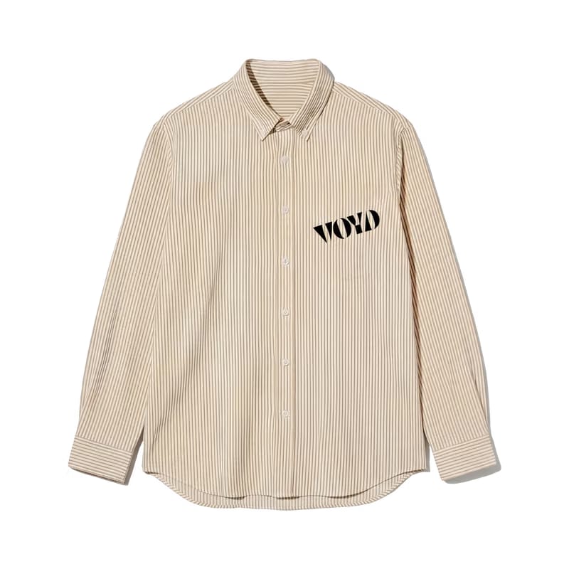 Voyd Be Weird Beige Stripe Shirt