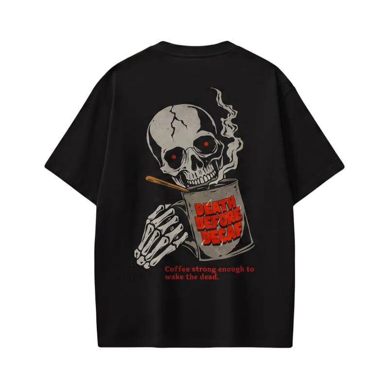 Voyd Death Before Decaf Black T-shirt