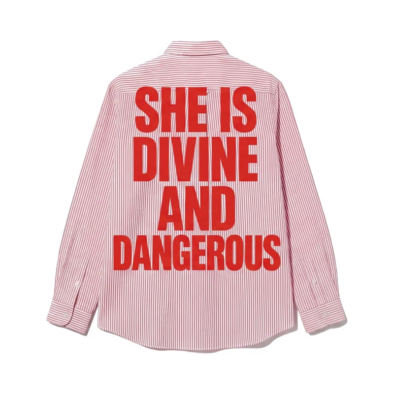 Voyd Divine And Dangerous Pink Stripe Shirt