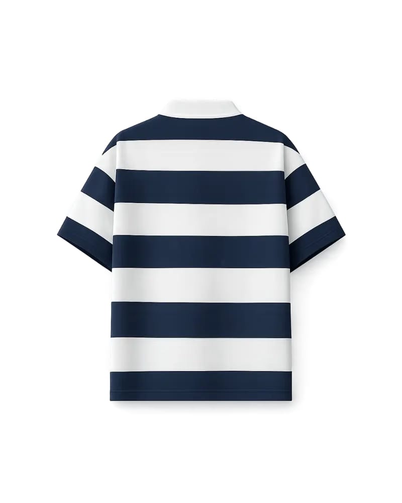 CLASSIC RUGBY POLO TEE - NAVY