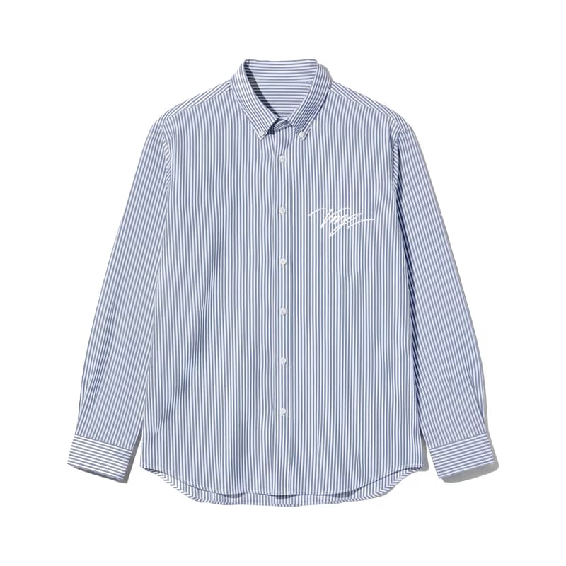 Voyd Go Big Or Go Home Blue Stripe Shirt