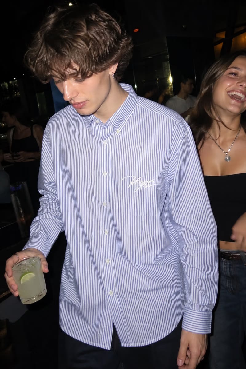 Voyd Go Big Or Go Home Blue Stripe Shirt