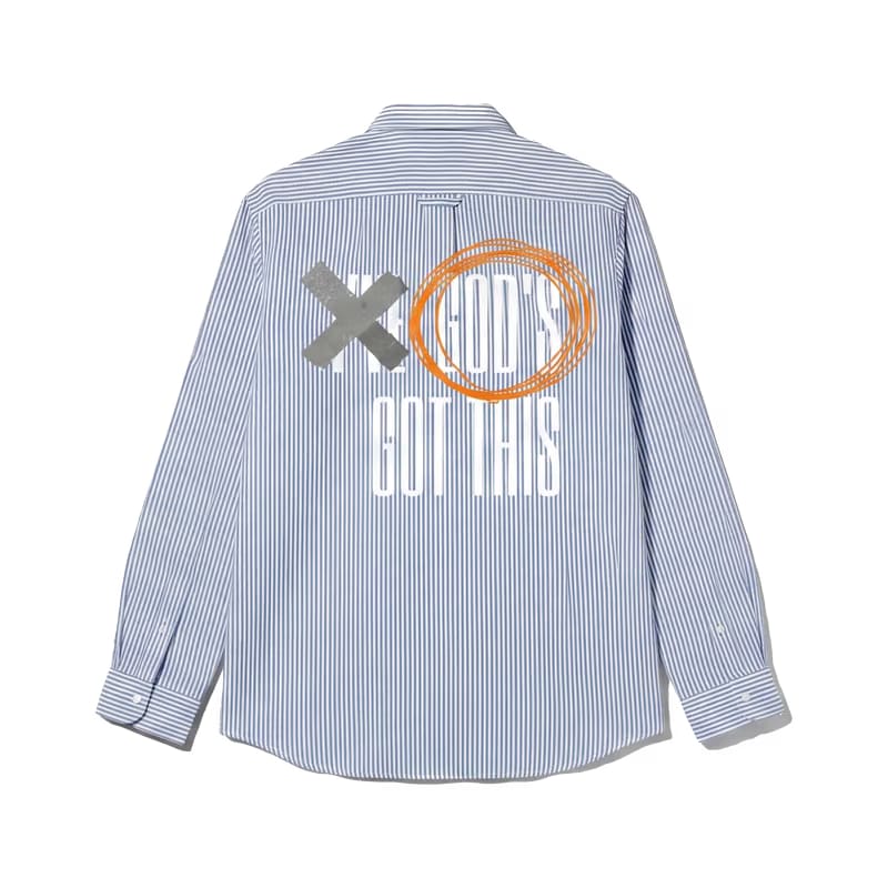Voyd God's Got This Blue Stripe Shirt
