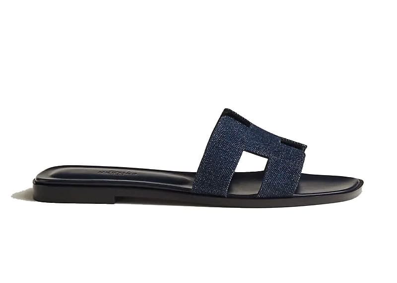 Hermes Oran Sandal Bleu Clair Denim