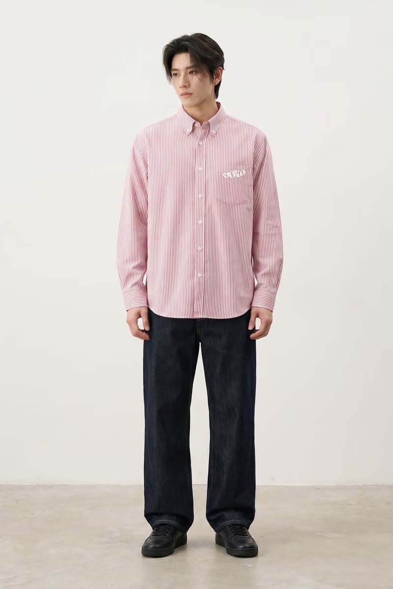 Voyd I am a Child of God Pink Stripe Shirt