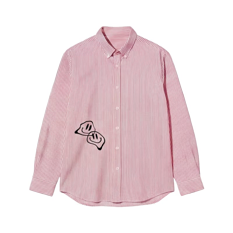 Voyd I don't get close Pink Stripe Shirt