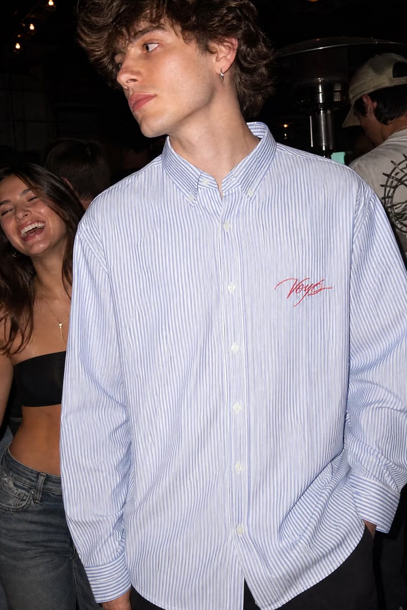 Voyd it's a Beautiful Day Blue Stripe Shirt
