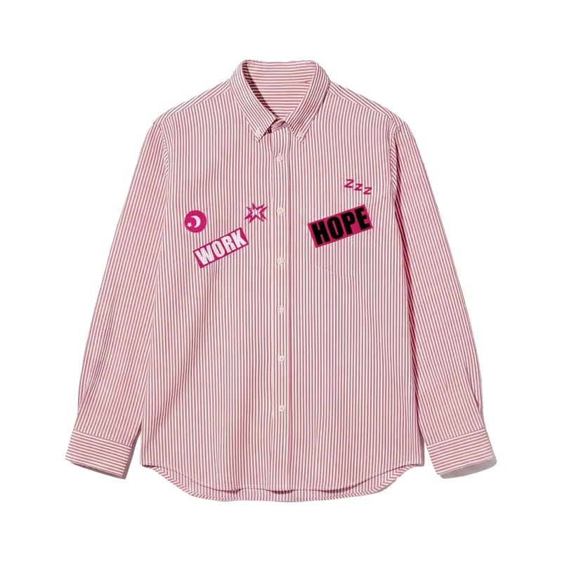 Voyd Less Talk Pink Stripe Shirt