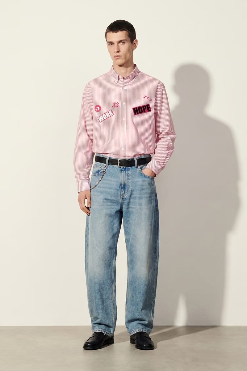 Voyd Less Talk Pink Stripe Shirt
