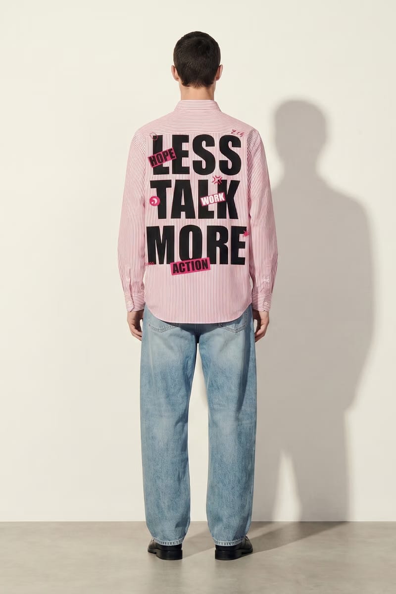 Voyd Less Talk Pink Stripe Shirt