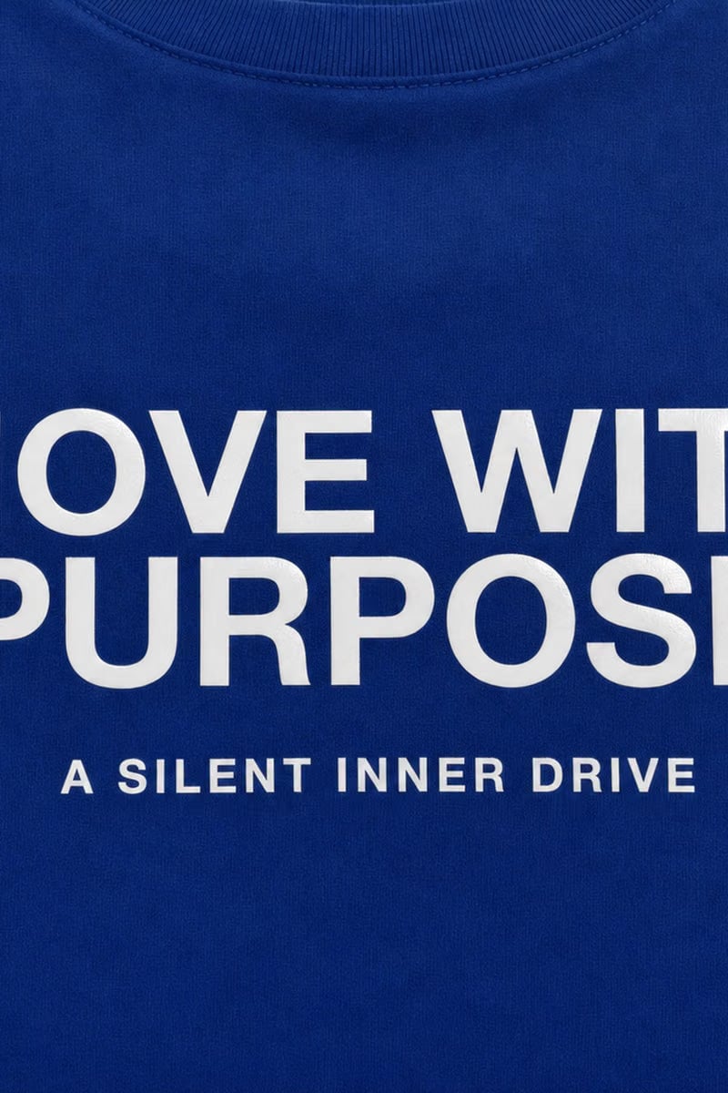 Forfksake Move With Purpose T-Shirt Blue