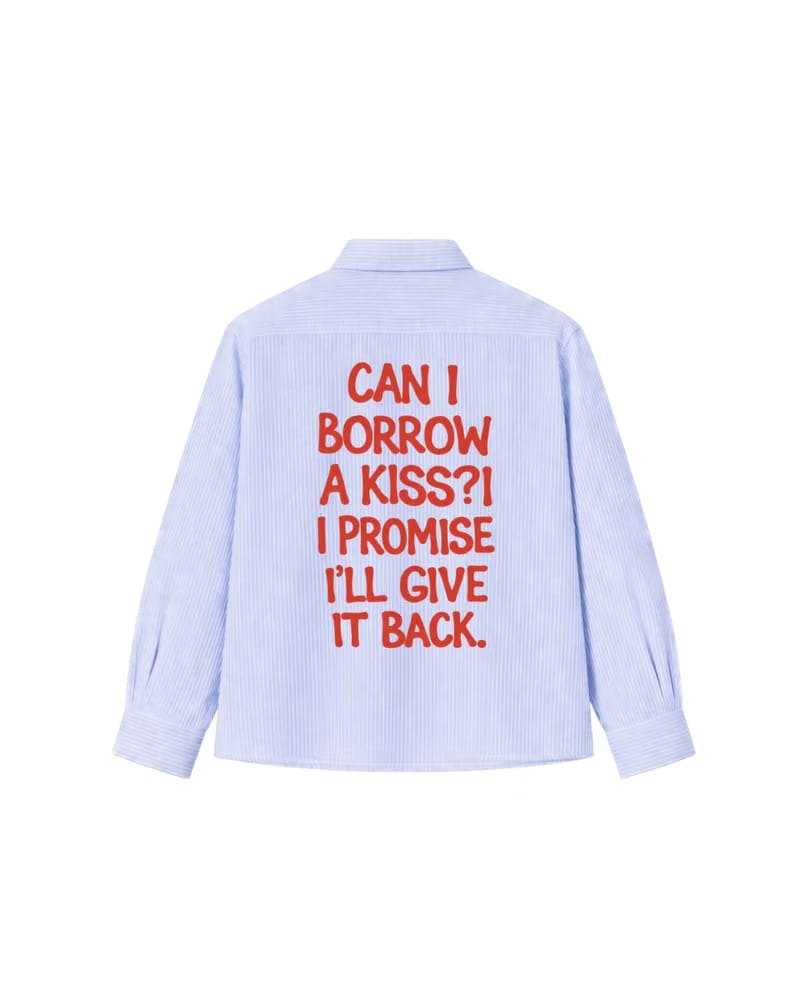 HASHWAY “BORROWED KISS” STRIPED SHIRT - SKY BLUE