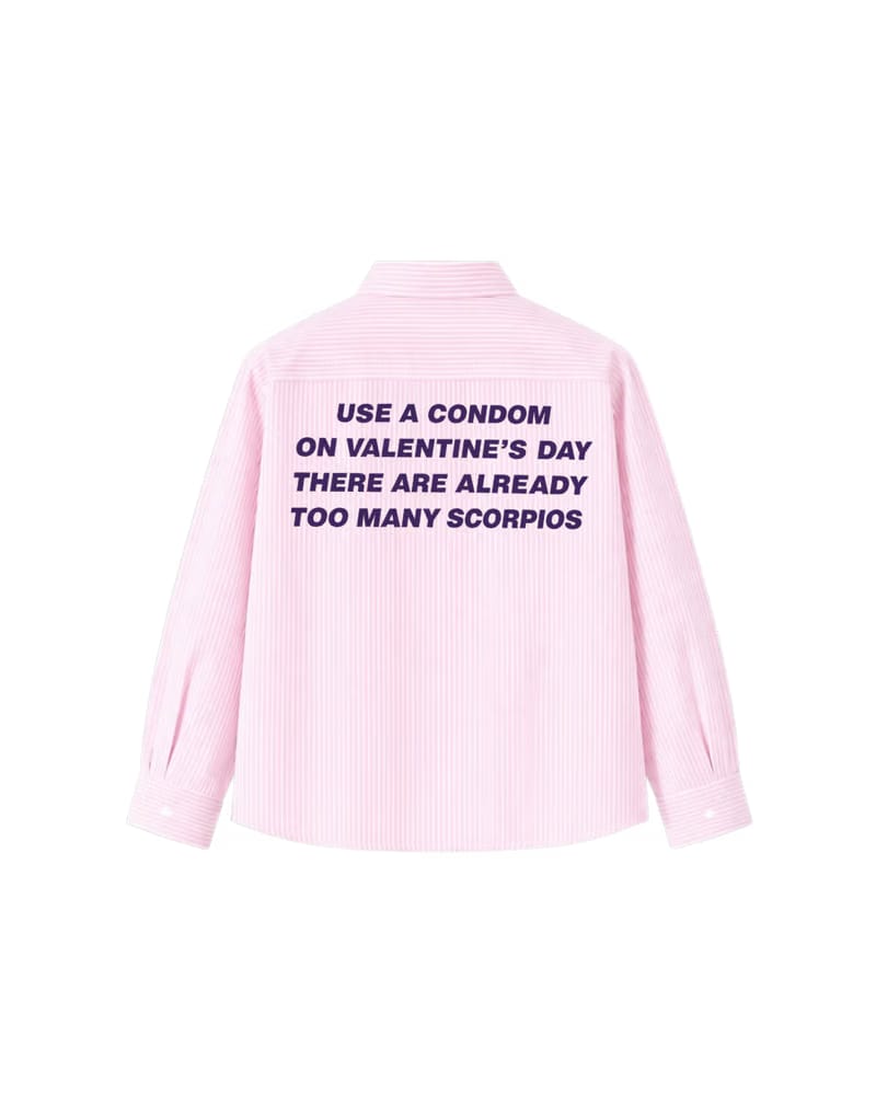 HASHWAY “TOO MANY SCORPIOS” STRIPED SHIRT - SKY BLUE