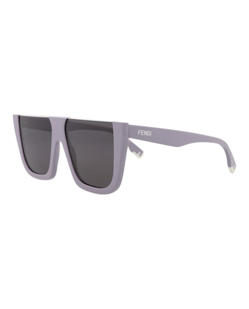Fendi Shield-Frame Acetate Sunglasses Violet Violet Smoke (FE40136I-62-81A)