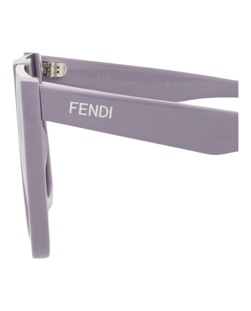 Fendi Shield-Frame Acetate Sunglasses Violet Violet Smoke (FE40136I-62-81A)