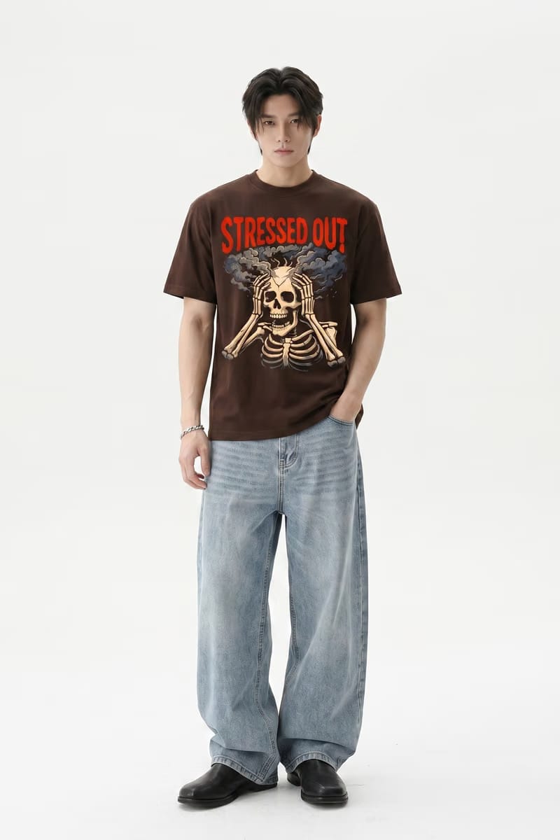 Voyd Stressed Out Brown T-shirt