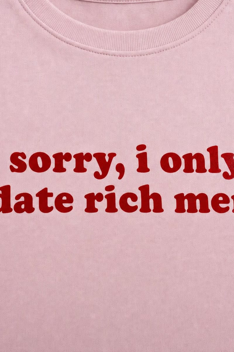 Forfksake Rich Standards Baby Tee Pink
