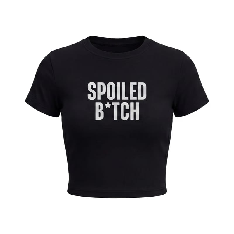 Forfksake Spoiled B*tch Baby Tee Black