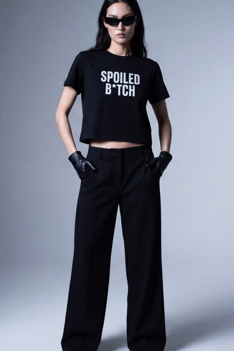 Forfksake Spoiled B*tch Baby Tee Black
