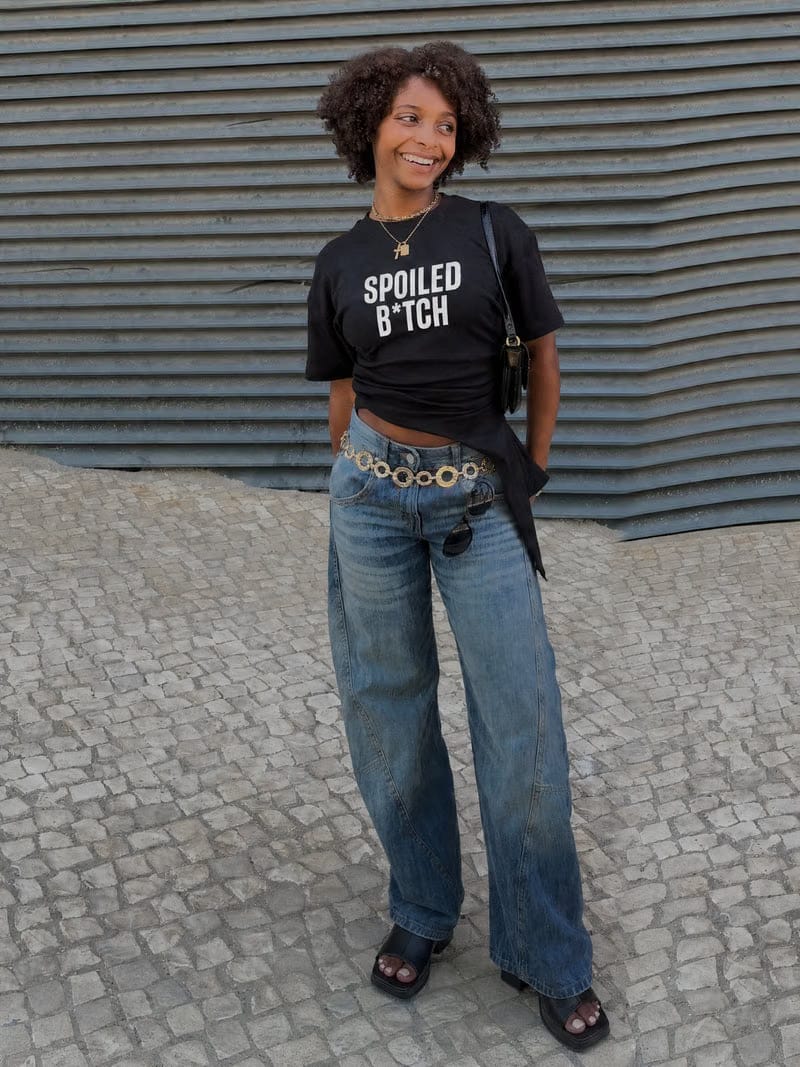 Forfksake Spoiled B*tch Baby Tee Black