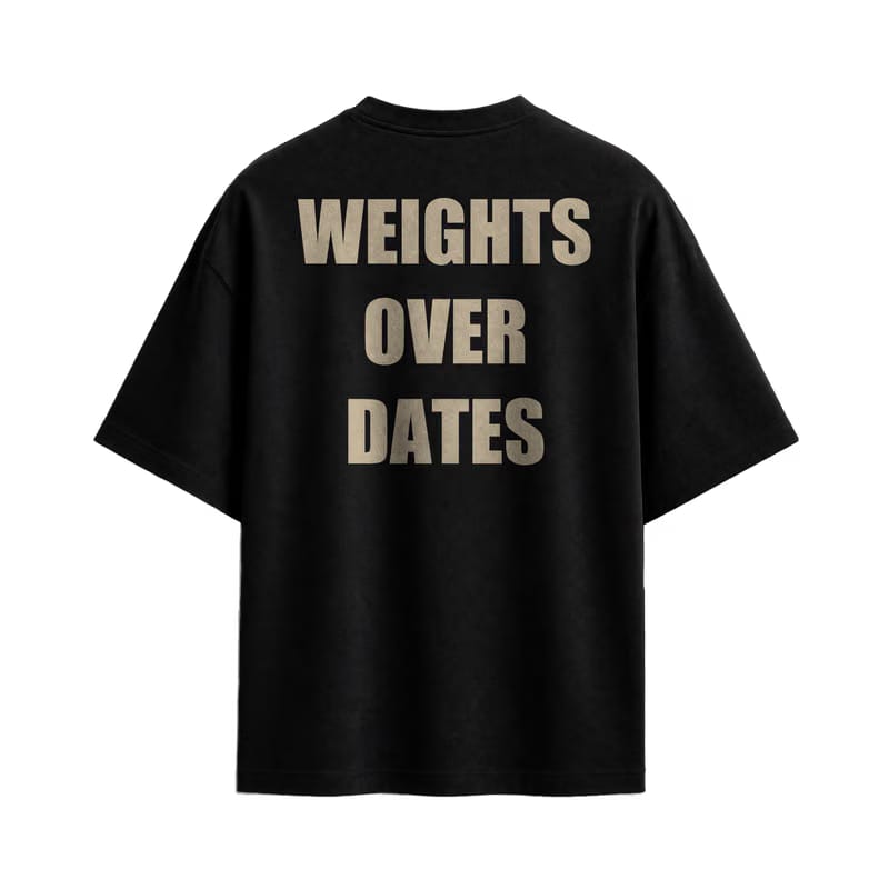 Forfksake Weights Over Dates T-Shirt Black