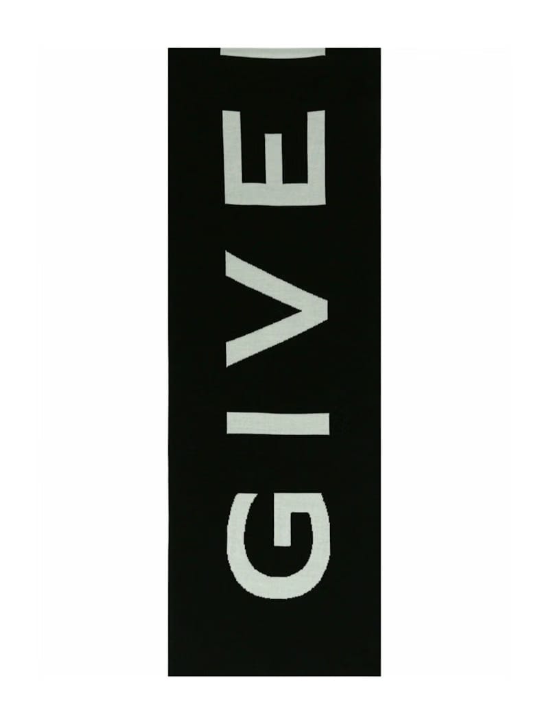 Givenchy Jacquard Logo Scarf Black/White