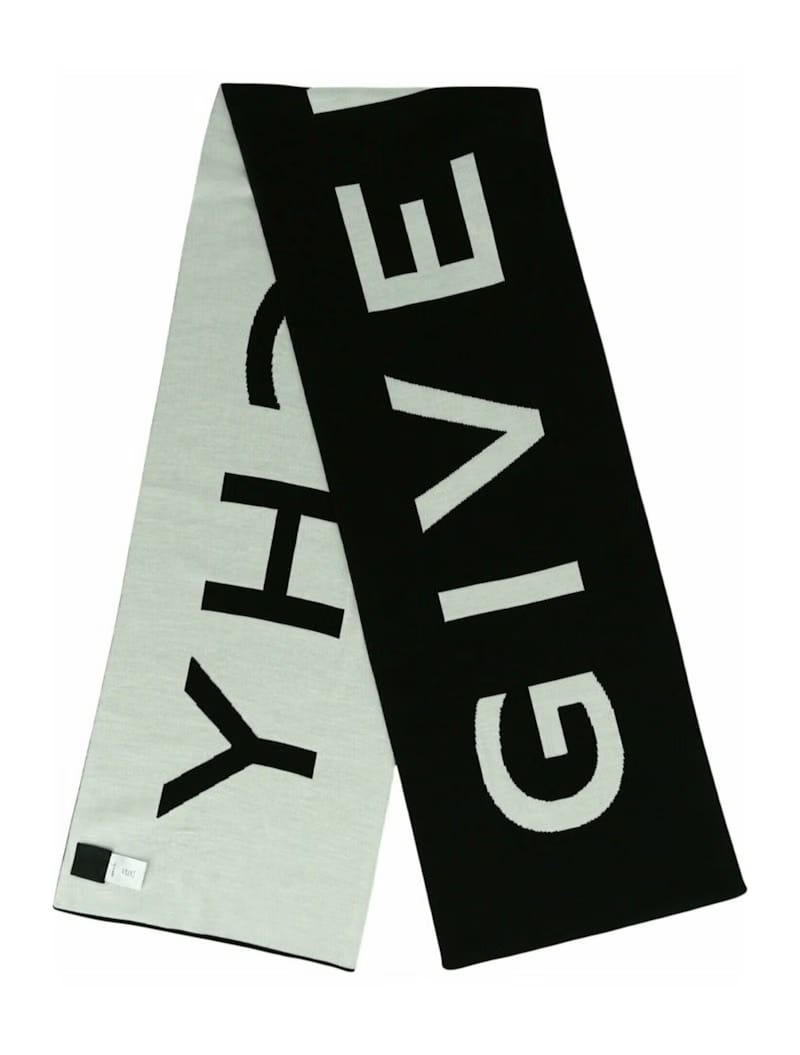 Givenchy Jacquard Logo Scarf Black/White