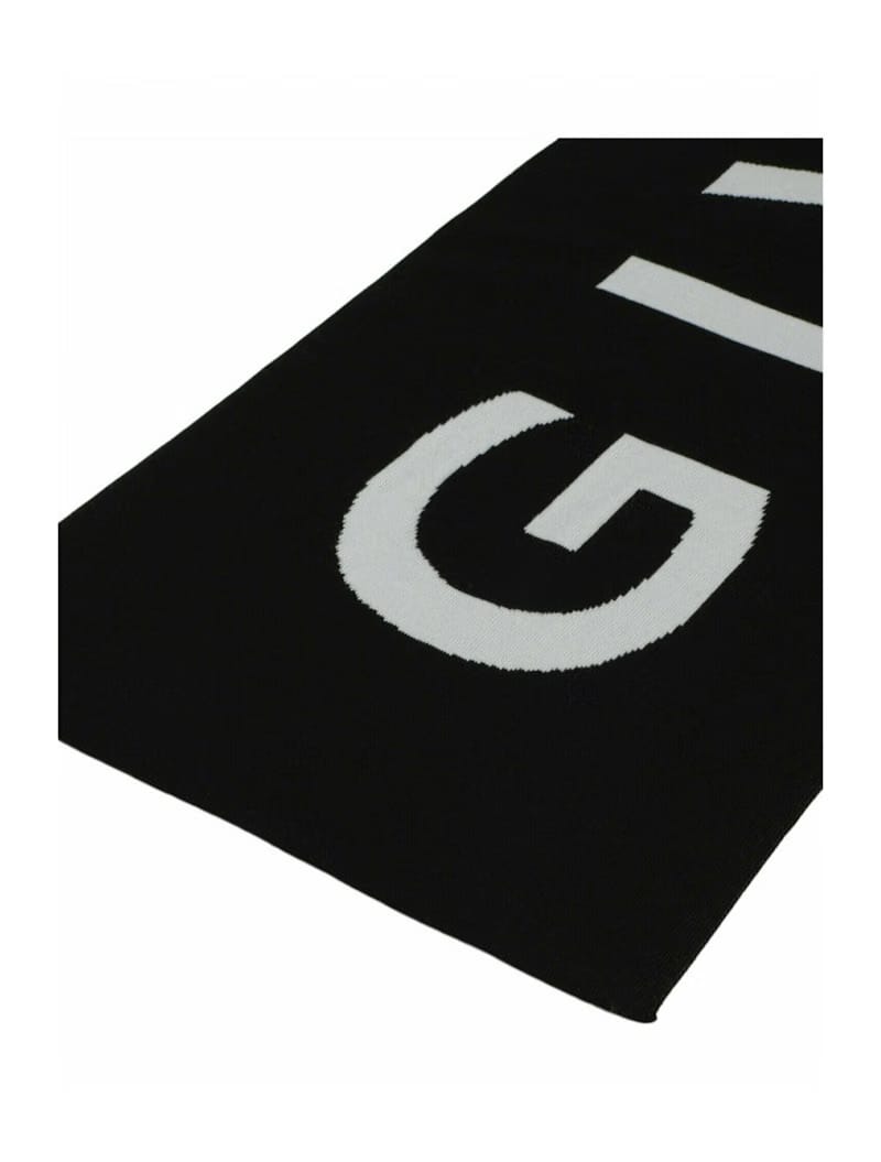 Givenchy Jacquard Logo Scarf Black/White