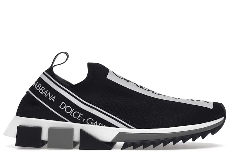 Dolce & Gabbana Sorrento Logo Slip On Black White (Women's)